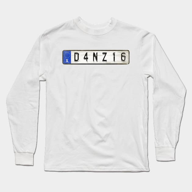 Danzig - License Plate Long Sleeve T-Shirt by Girladies Artshop